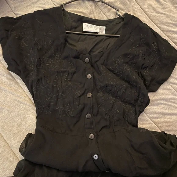 Pier 1 Black Maxi Dress with Button Detail - Picture 16 of 16